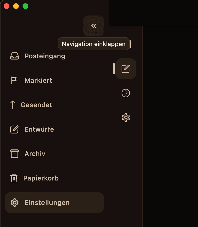Envoy mit ein- und ausklappbarer Navigation in der Sidebar